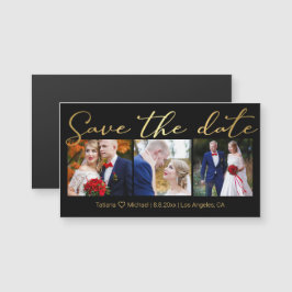 Save the Date Goldhochzeit-Fotos Collage Magnet