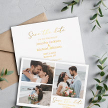 Save the Date Goldkalligraphie