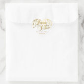 Save The Date | Goldpunkte | Personalisieren Herz-Aufkleber (Tasche)
