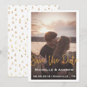 Save the Date Goldschrift (Vorne/Hinten)