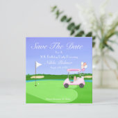 Save the Date Golf 30. Geburtstag Party (Stehend Vorderseite)