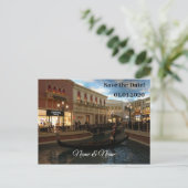 Save the Date Gondola Ride, die Venezianische Post Ankündigungspostkarte (Stehend Vorderseite)