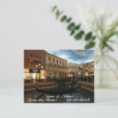 Save the Date Gondola Ride, die Venezianische Post Ankündigungspostkarte (Stehend Vorderseite)