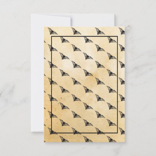 Save the Date Gothic Frame Halloween Fledermäuse (Rückseite)