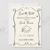 Save the Date Graduation Card Einladung (Vorderseite)
