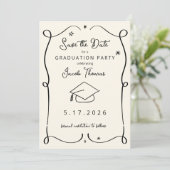 Save the Date Graduation Card Einladung (Stehend Vorderseite)