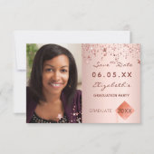 Save the Date Graduierungspartei Erröten Foto 2023 (Vorderseite)