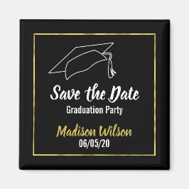 Save the Date Graduierungspartei | Imitate Gold Bo Magnet