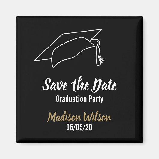 Save the Date-Graduierungspartei Magnet (Vorne)