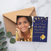 Save the Date Graduierungsparty - blauer Haushalt  Flyer