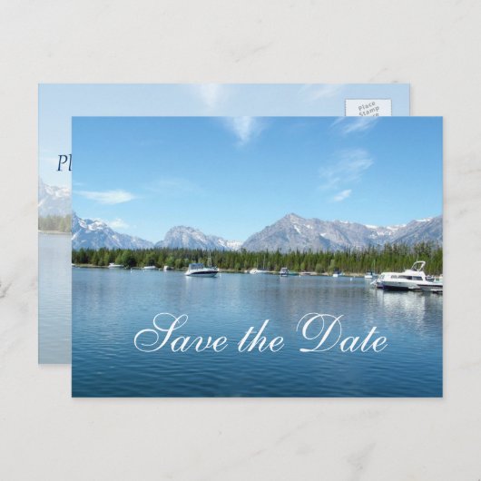 Save the Date, Grand Teton National Park. Ankündigungspostkarte (Vorne/Hinten)