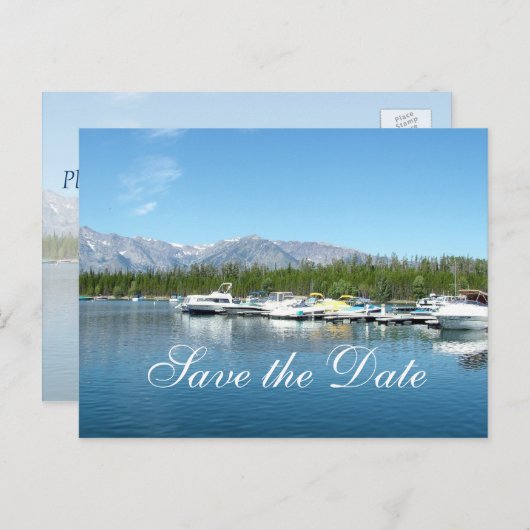 Save the Date, Grand Teton National Park. Ankündigungspostkarte (Vorne/Hinten)