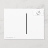 Save the Date graue Streifen Postkarte (Rückseite)