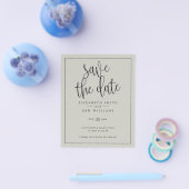 Save the Date Gray Elegant Simple Budget Flyer (Einzeln)