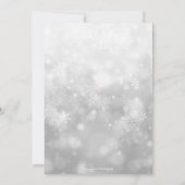 Save the Date Gray Sparkle Snowflake (Rückseite)
