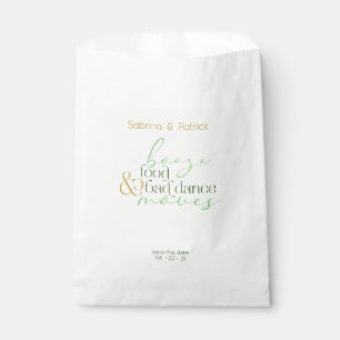 Save the Date Green Boost Food Bad Dance Moves Geschenktütchen