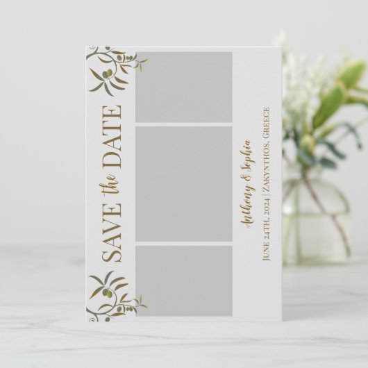 Save the Date Griechenland (Stehend Vorderseite)