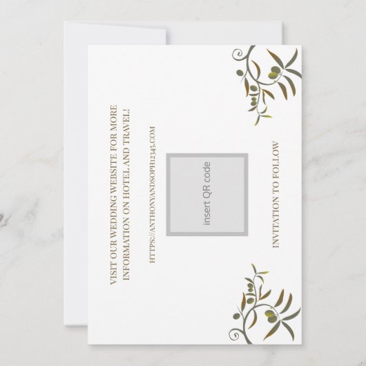 Save the Date Griechenland (Rückseite)