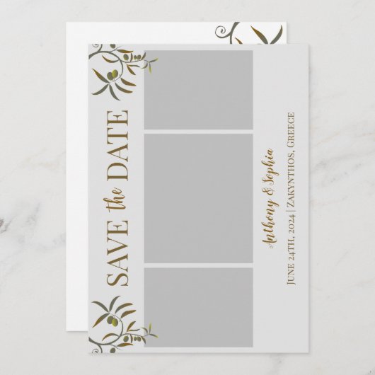 Save the Date Griechenland (Vorne/Hinten)