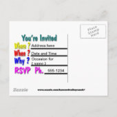 Save the Date GRILLEN Ankündigungspostkarte (Rückseite)