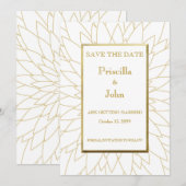 Save the Date, großartige Gatsby, Dahlia geometris Date (Vorne/Hinten)