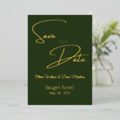 Save the Date grün Folieneinladung (Stehend vorne)