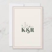 Save the Date grün und rosa Einladung (Rückseite)