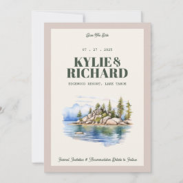 Save the Date grün und rosa Einladung