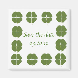 Save the Date grüne Kleeblattgrenzmagneten Magnet