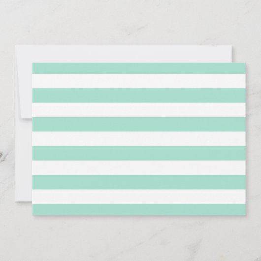 Save The Date | Grüne Streifen mit klassischer Min (Rückseite)