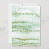 Save The Date. Grünes botanisches Foto Hochzeit Einladung (Rückseite)