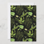 Save the Date. Grünes botanisches Hochzeitssemble Einladung (Rückseite)