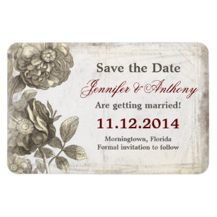 Save the Date grungy Vintage Magnete
