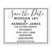 Save the Date Gummi Briefmarke Gerahmte DIY-Hochze Gummistempel (Prägung)