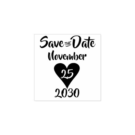 Save the Date Gummistempel (Prägung)