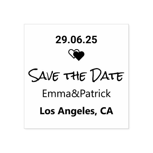 Save The Date Gummistempel (Prägung)