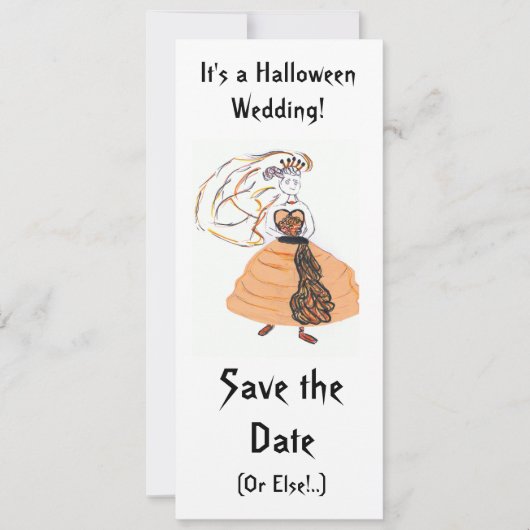 Save the Date/Halloween Hochzeit Date (Vorderseite)