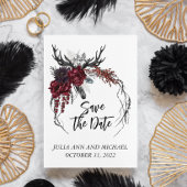 Save the Date Halloween Hochzeit im Herbst Floral Mitteilungskarte