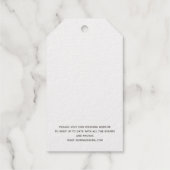 Save the Date halten wir bei Hochzeiten fest Geschenkanhänger (Rückseite)