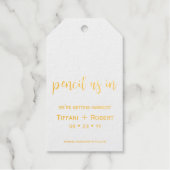 Save the Date halten wir bei Hochzeiten fest Geschenkanhänger (Vorderseite)