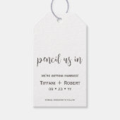 Save the Date halten wir bei Hochzeiten fest Geschenkanhänger (Vorderseite)