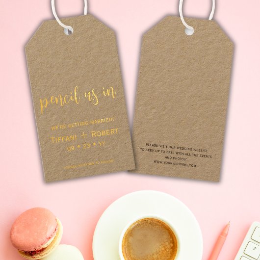 Save the Date halten wir bei Hochzeiten fest Geschenkanhänger