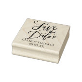 Save the Date Hand Script Heart Gummistempel (Stempel)