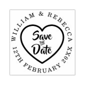 Save the Date Hand-Script-Herz-Circle Gummistempel (Prägung)