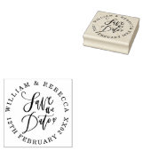 Save the Date Hand-Script-Herz-Circle Gummistempel (Stempel)