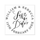 Save the Date Hand-Script-Herz-Circle Permastempel (Design)