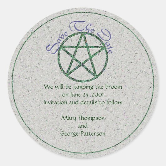 Save the Date Handfasting Aufkleber (Vorderseite)