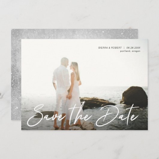 Save the Date handgeschriebene Einladung (Vorne/Hinten)