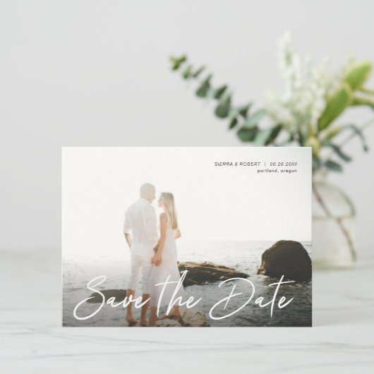 Save the Date handgeschriebene Einladung (Stehend Vorderseite)