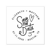Save the Date handgeschriebene Hochzeitskautschuk- Permastempel (Design)